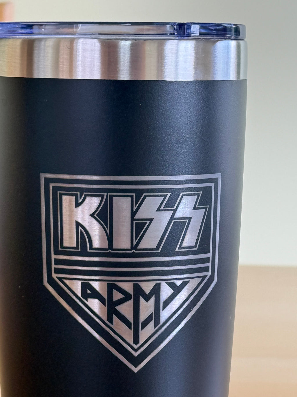 KISS Army 20oz Tumbler with coaster