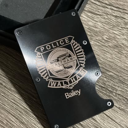 Customized Black Metal Wallet