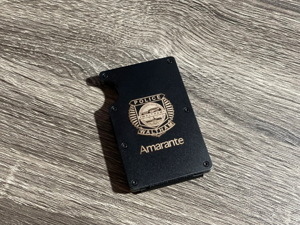 Customized Black Metal Wallet