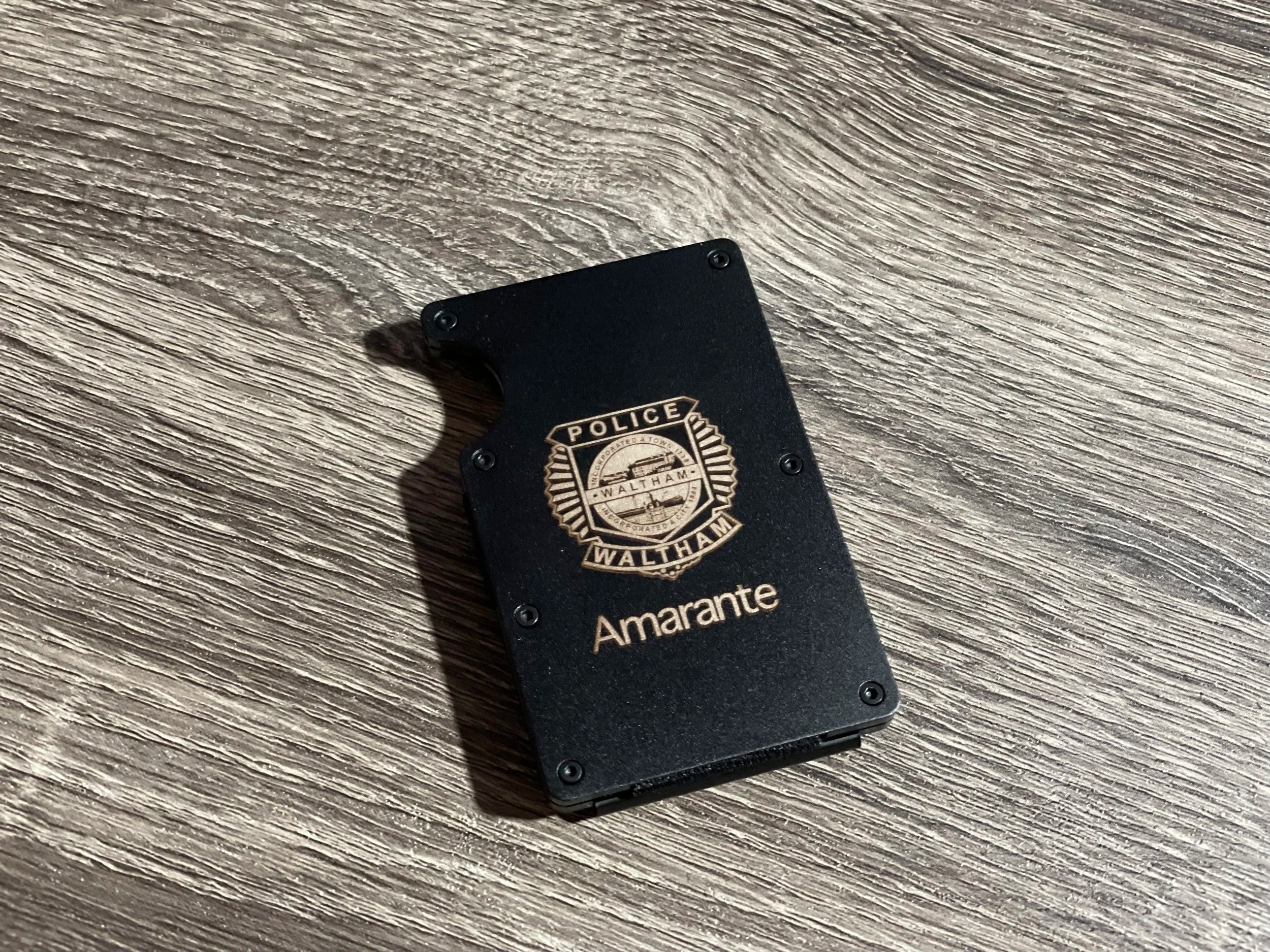 Customized Black Metal Wallet