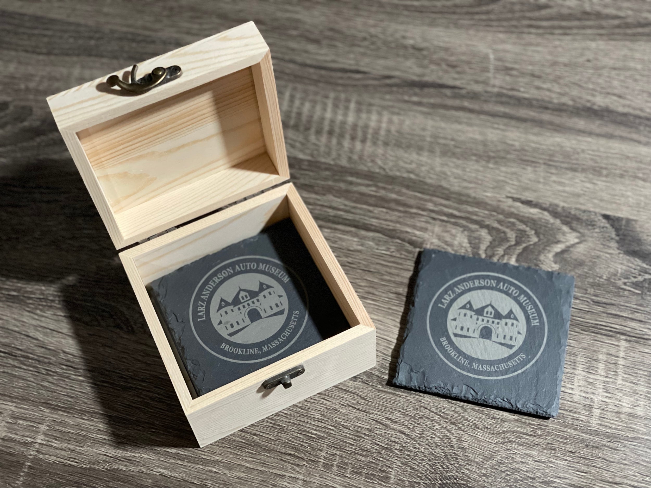 Customized Wooden Box for Slate Coasters