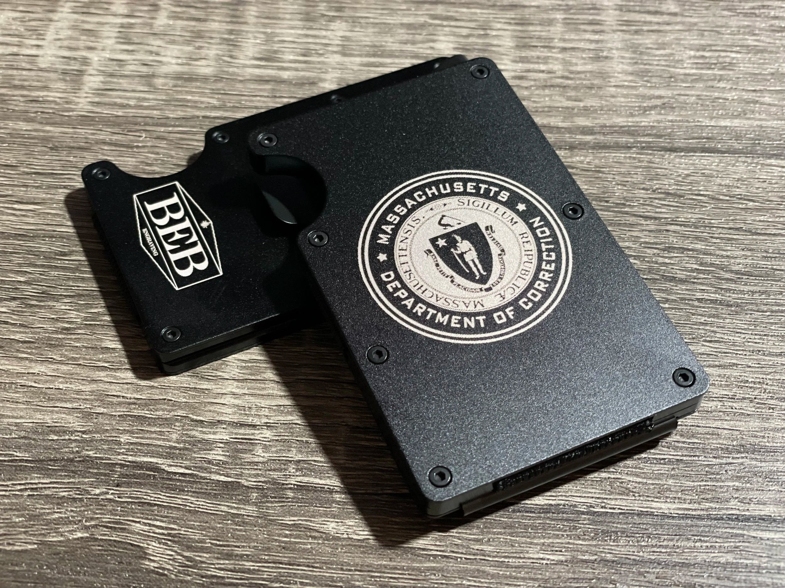 Customized Black Metal Wallet