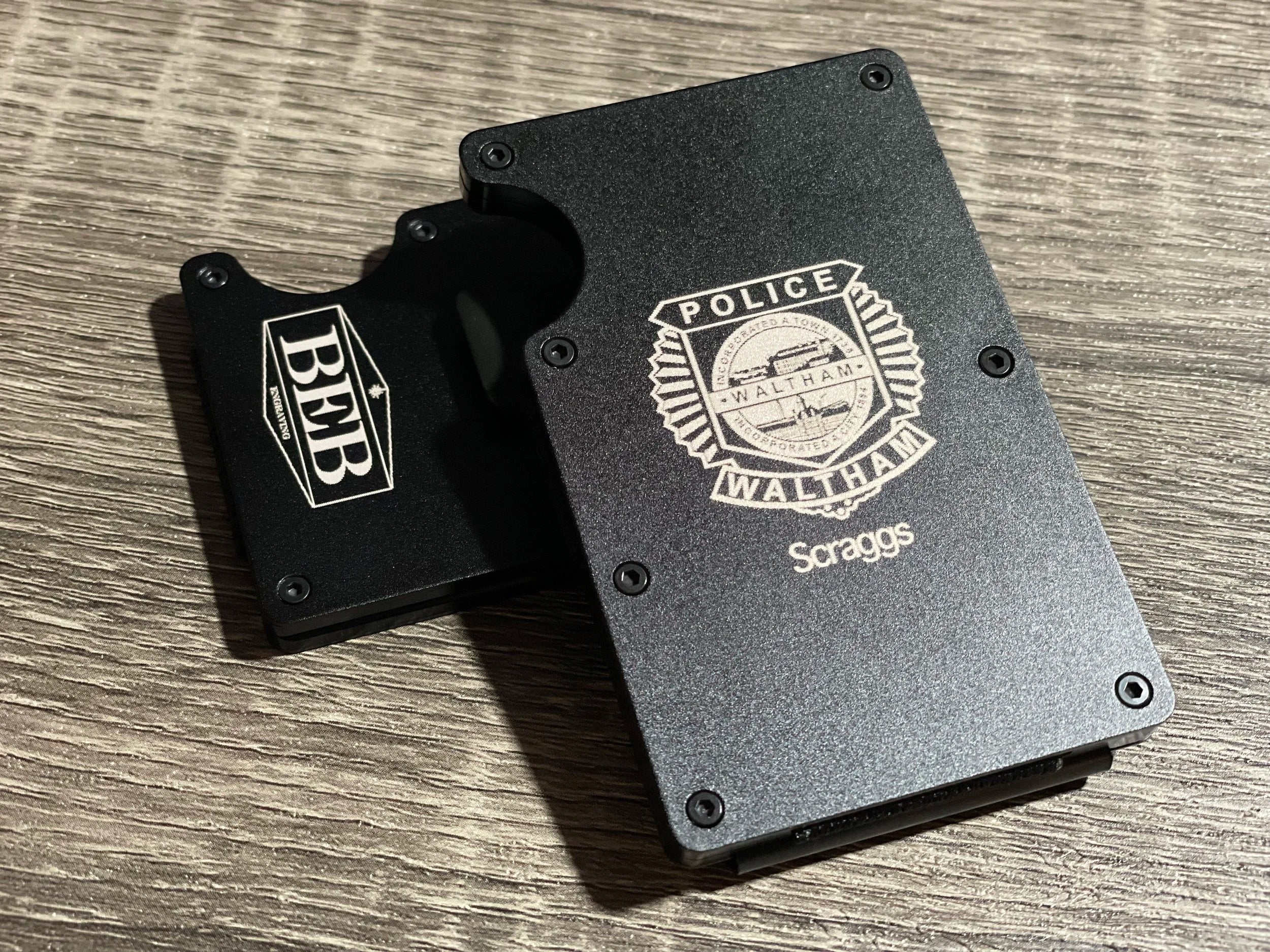 Customized Black Metal Wallet