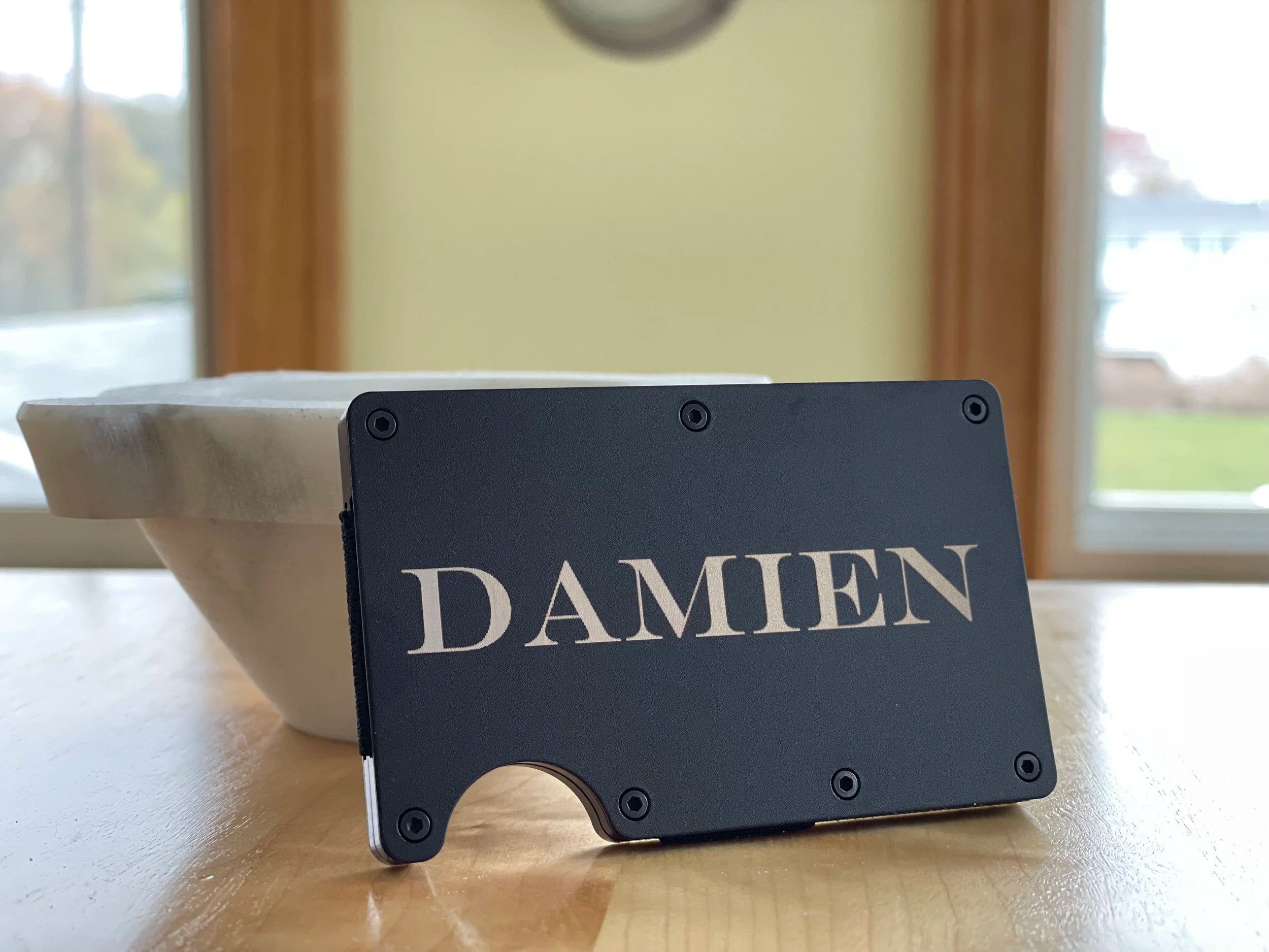 Customized Black Metal Wallet