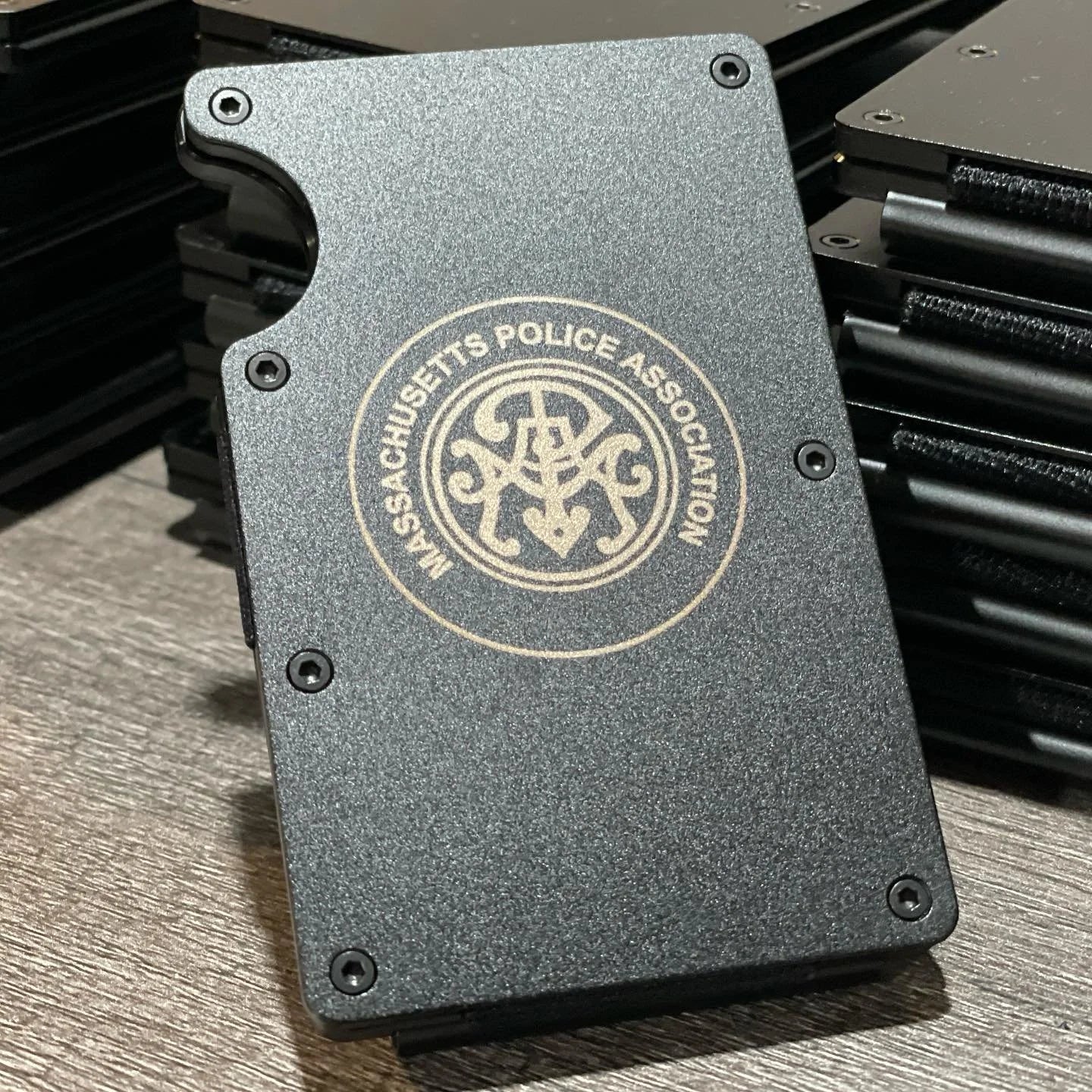 Customized Black Metal Wallet