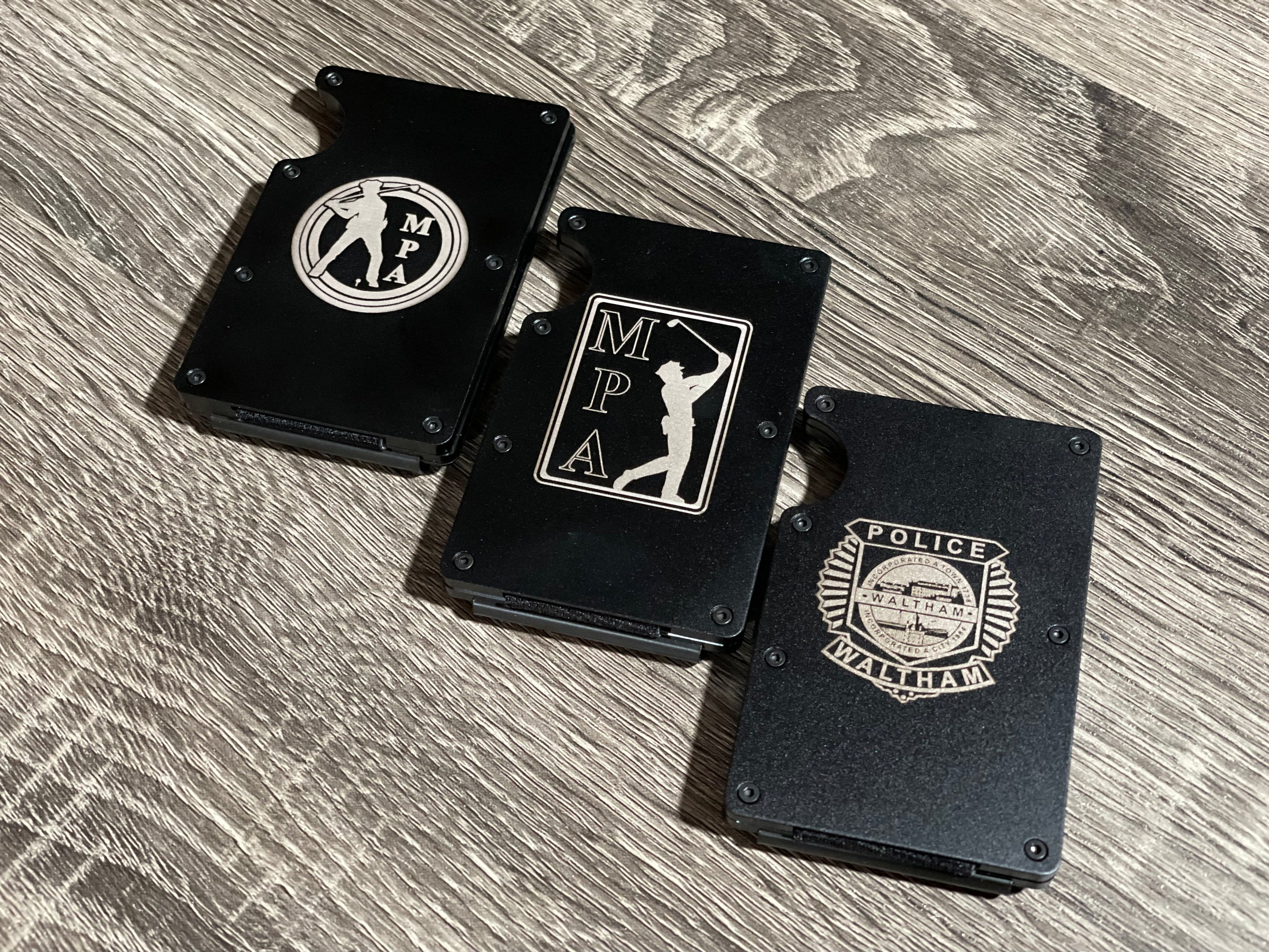 Customized Black Metal Wallet