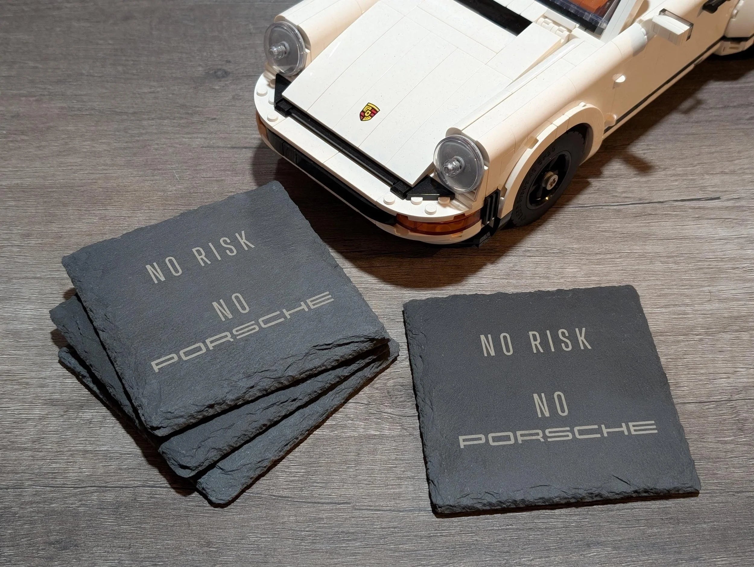 No Risk No Porsche Set of 4 Coasters