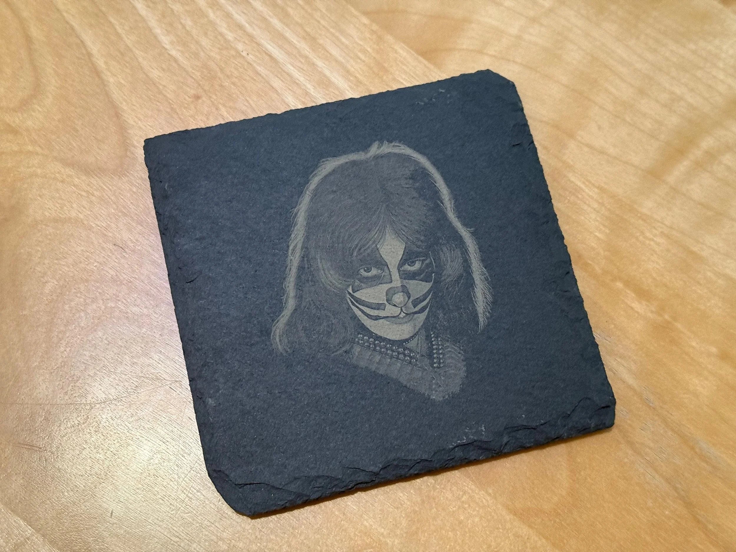 KISS Band Rock and Roll Set of 4 Slate Coasters