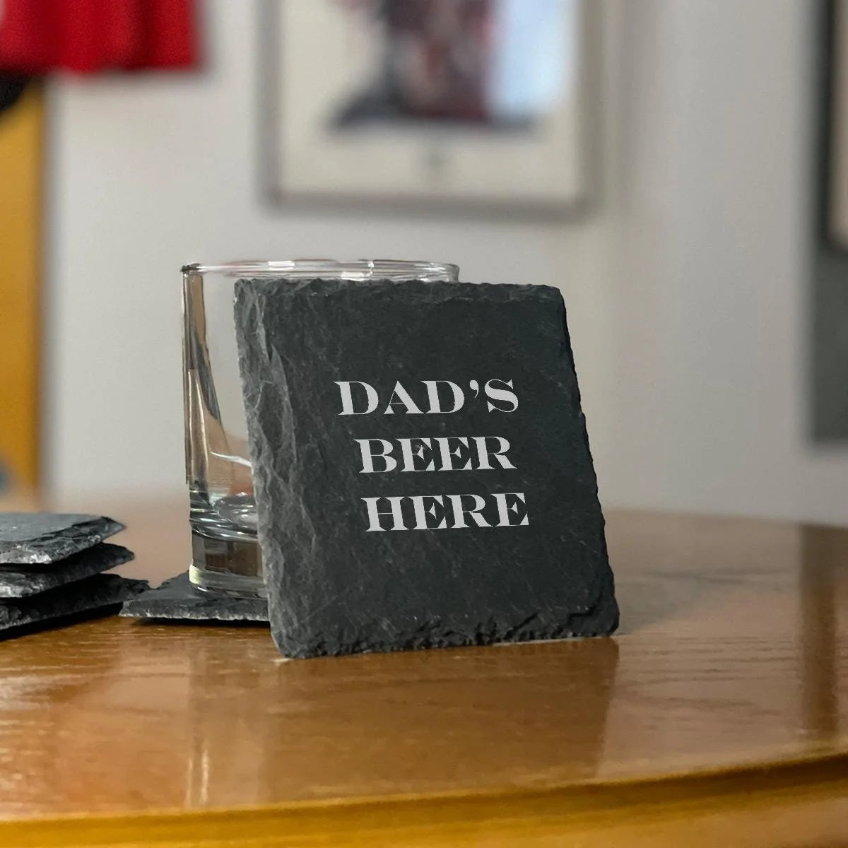 Dad’s Beer Here Set of 4 Coasters