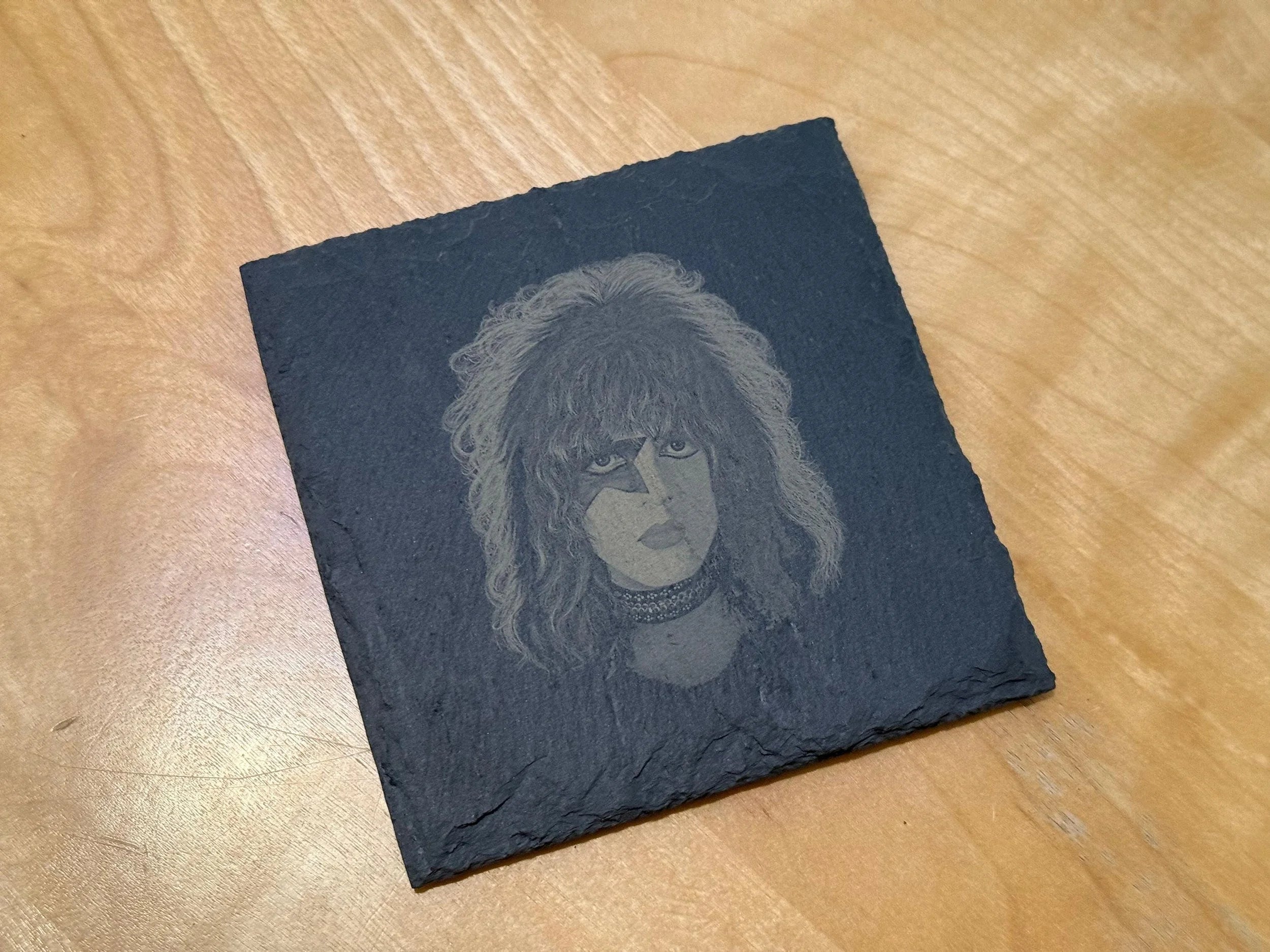 KISS Band Rock and Roll Set of 4 Slate Coasters