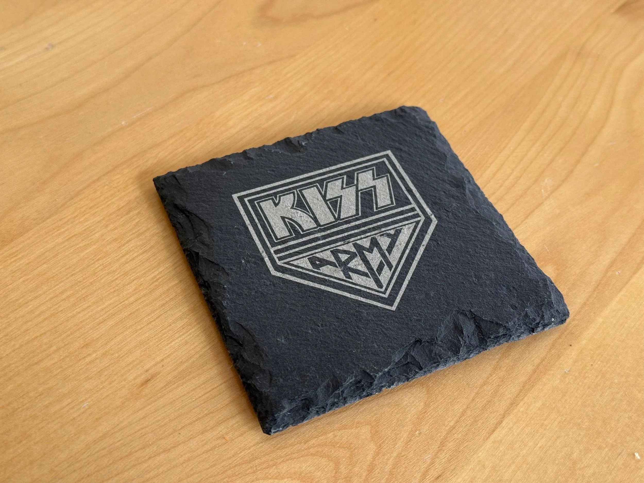 KISS Army Rock and Roll Set of 4 Slate Coasters
