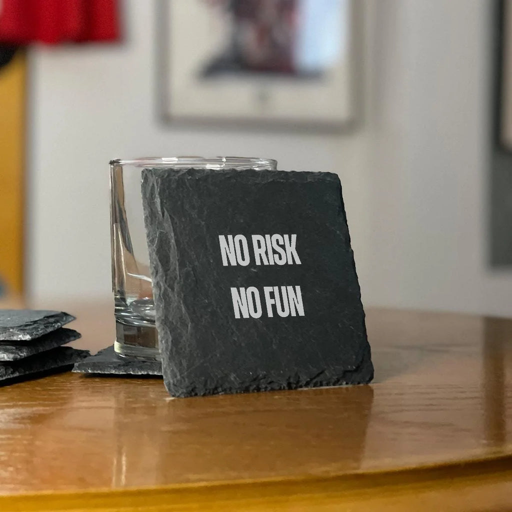 No Risk No Fun Set of 4 Coasters