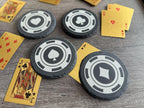 Poker Chips Set of 4 Slate Coasters