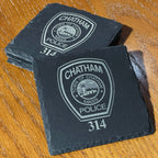 Customized Police Badge with/without names Set of 4 coasters