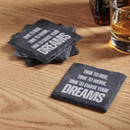 Time To Work Motivation Quote Set of 4 Coasters