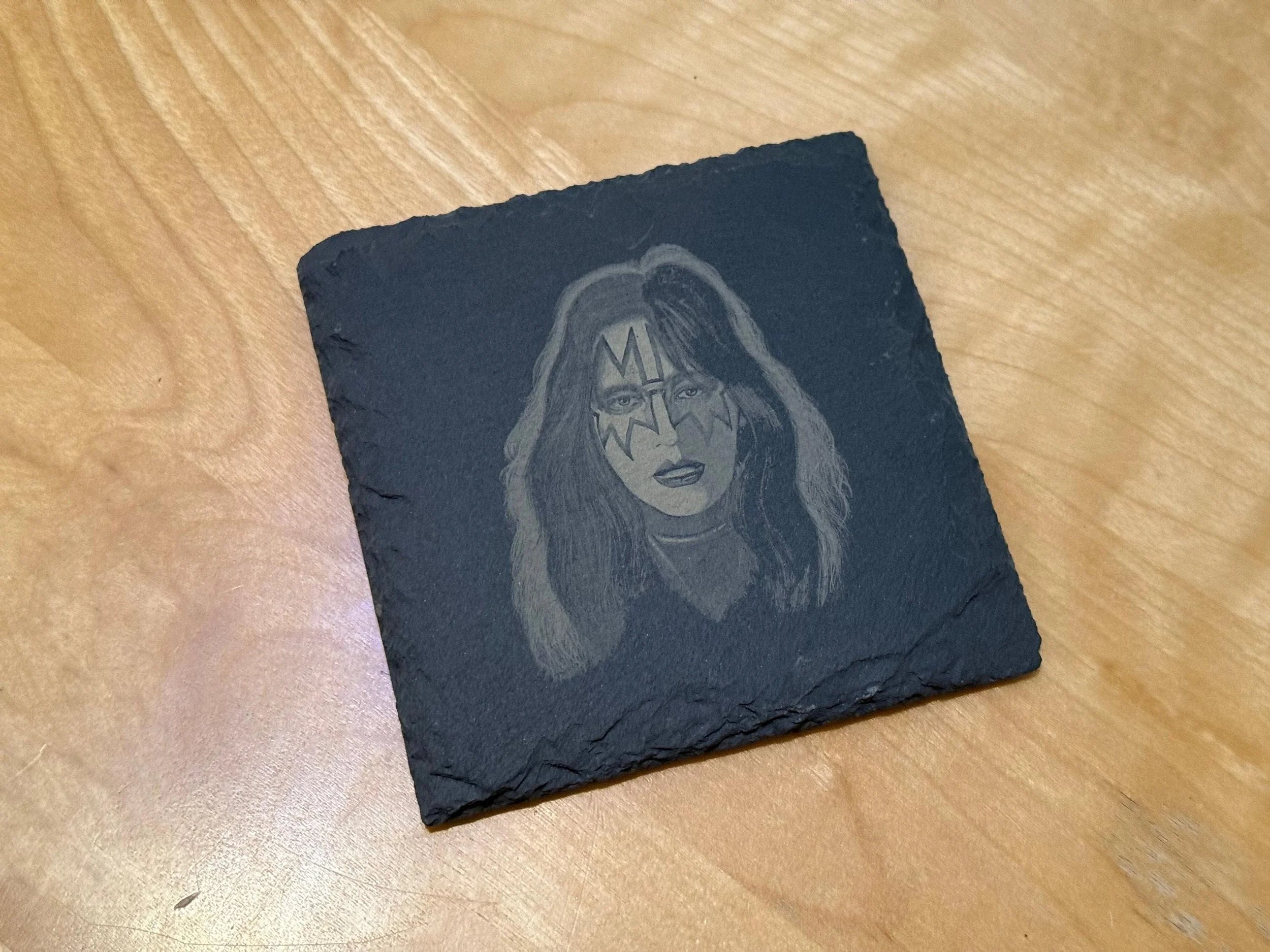 KISS Band Rock and Roll Set of 4 Slate Coasters